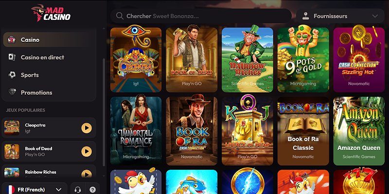 MadCasino - casino sans licence testé depuis la France