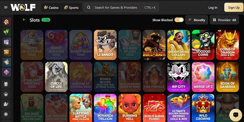Wolf.io - casino sans licence testé depuis la France