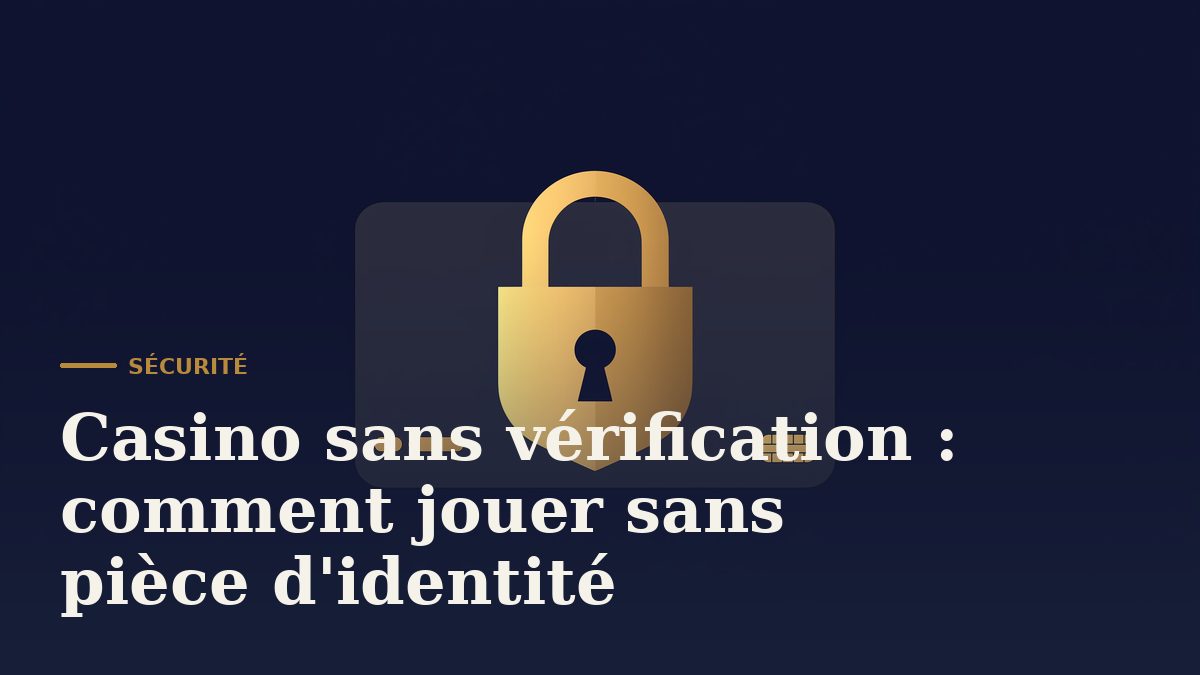 Casino sans vérification : comment jouer sans pièce d'identité