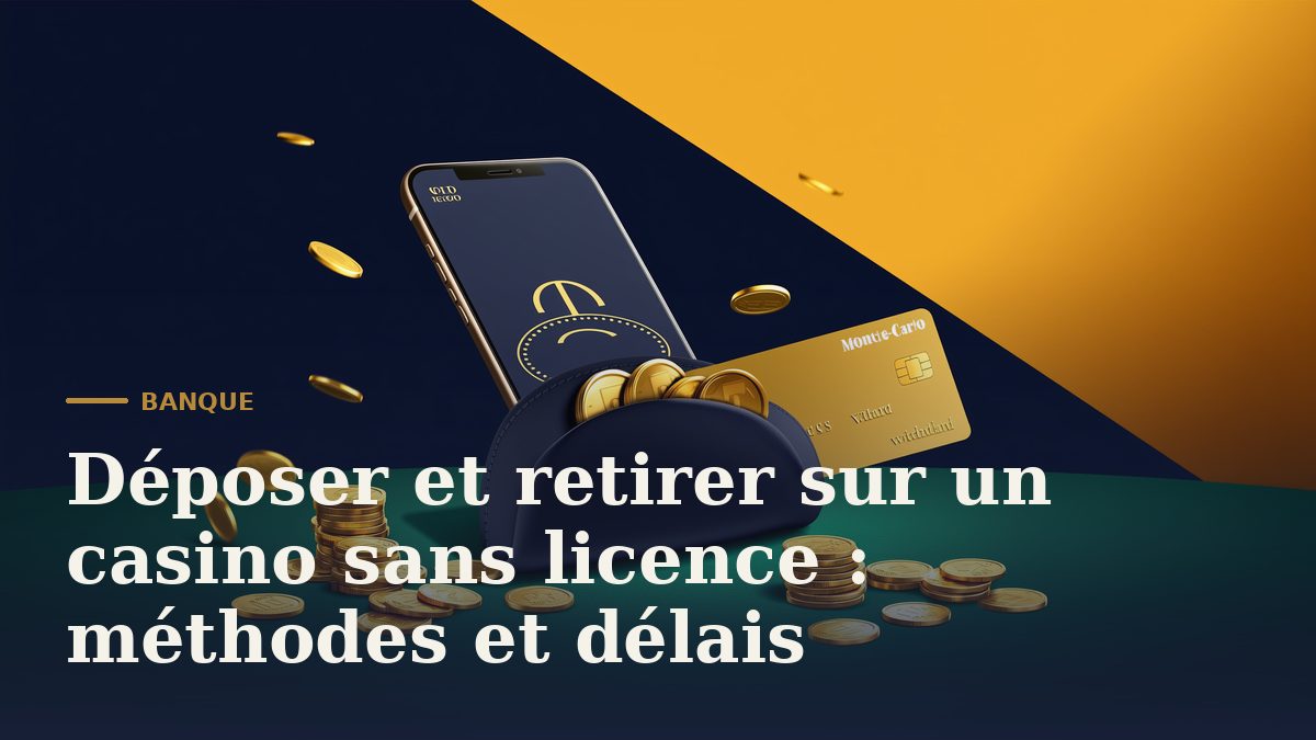 Déposer et retirer sur un casino sans licence : méthodes et délais